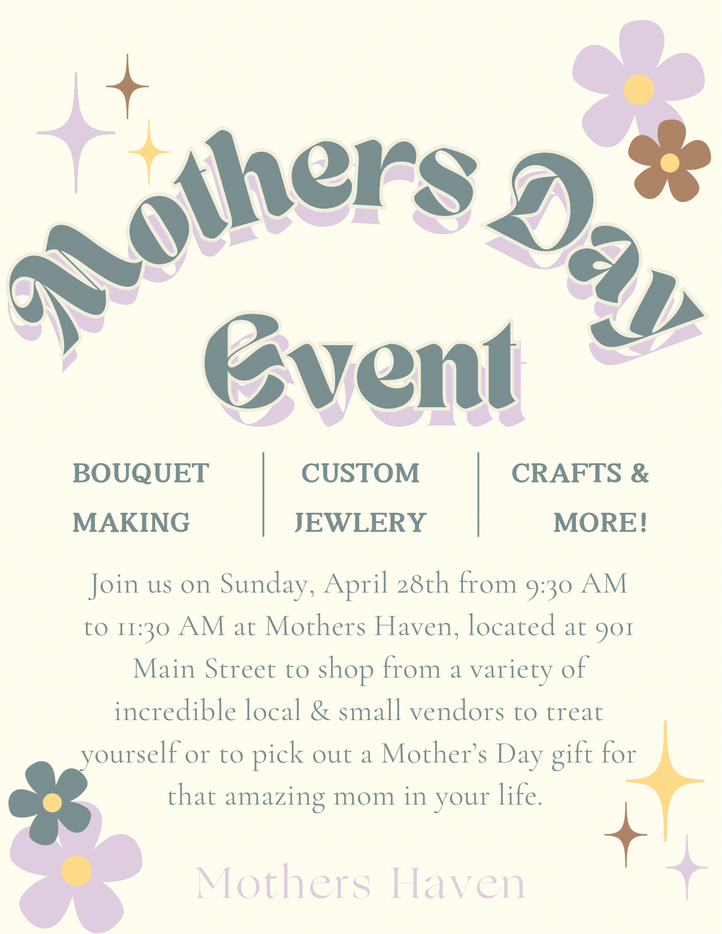 Mothers Day Event at Mothers Haven